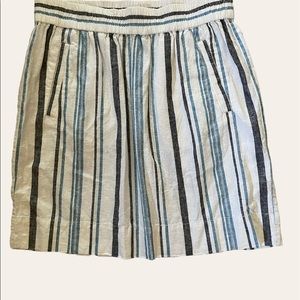 LOFT aloneness Cotton blue stripe SKIRT- S Like New!